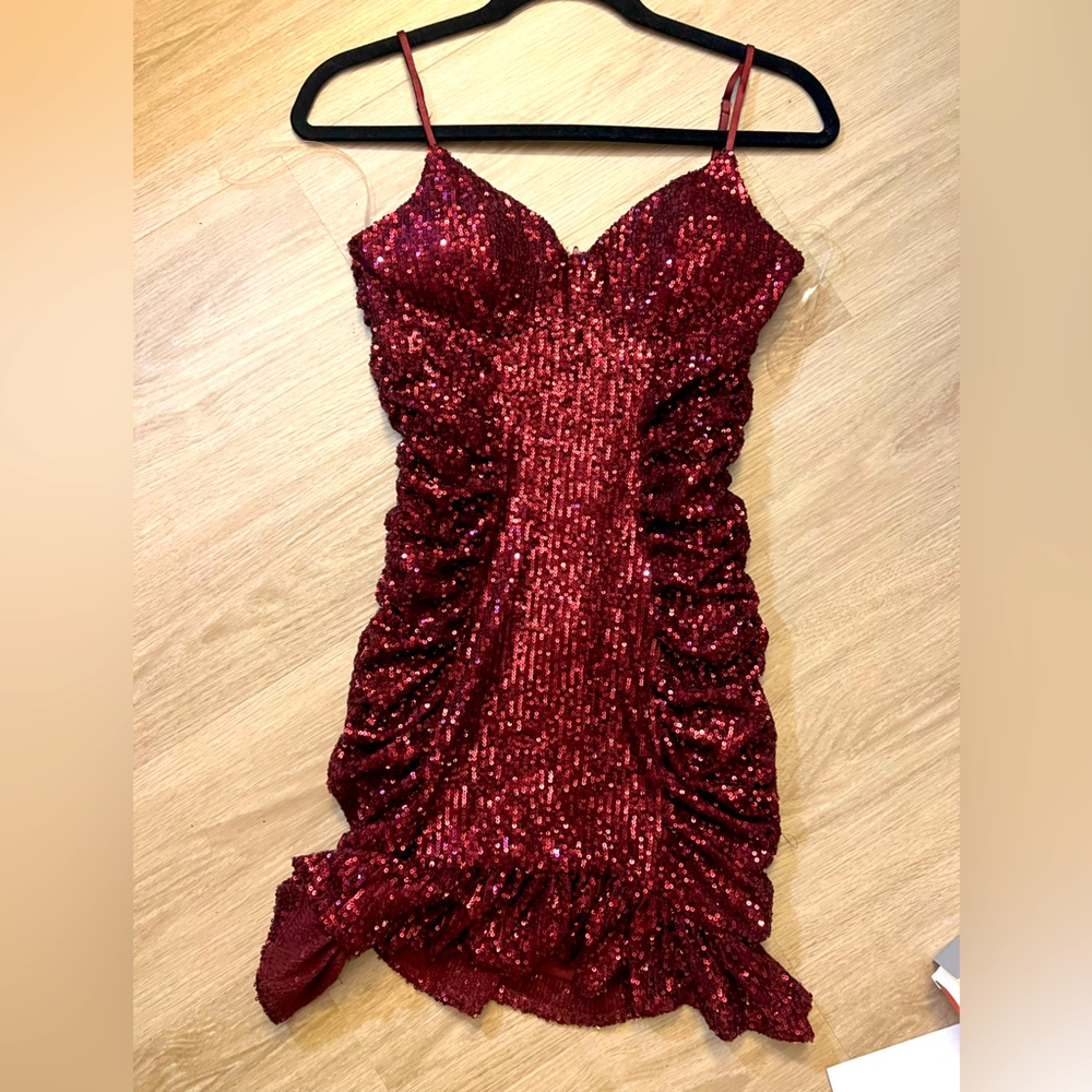 Pink sparkly sequin dress